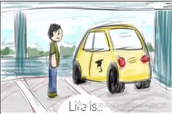 人生就是。。。 努力忘記新車碰上的刮蹭